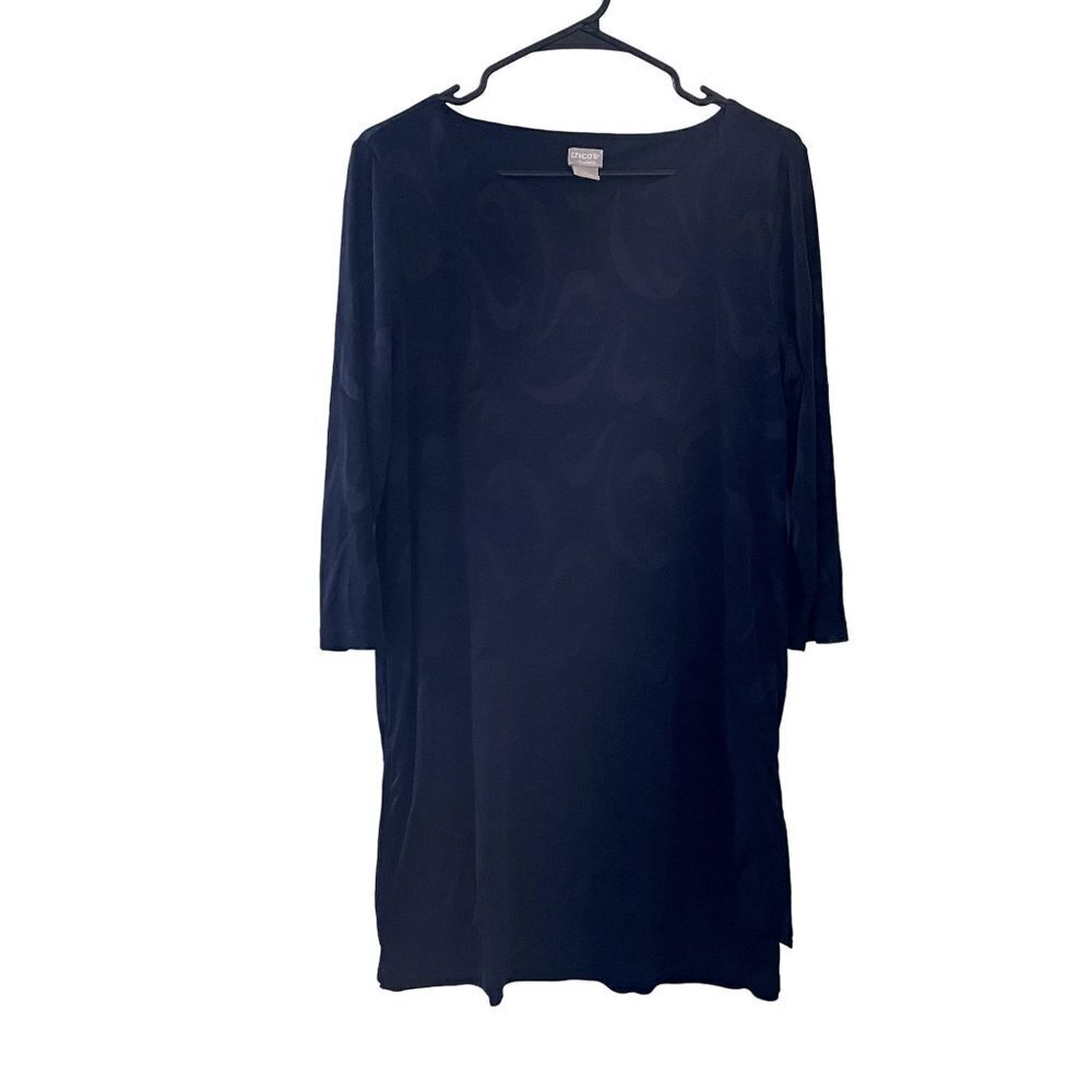 Chico's Travelers‎ Velvet style long sleeved sheath dress comfortable